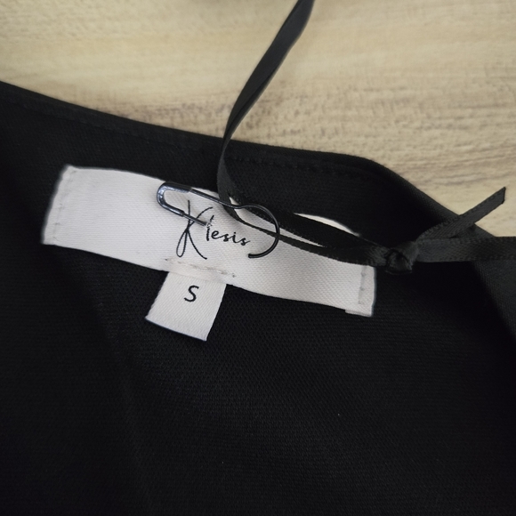 KLESIS BLACK ONE SHOULDER FEATHER MINI DRESS - Picture 11 of 14